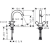 Смеситель для раковины Hansgrohe Logis 71222000 с донным клапаном