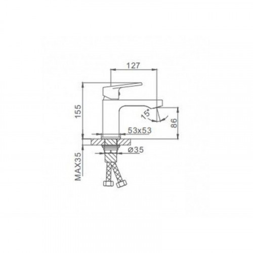 Смеситель для раковины Frap F1046 хром