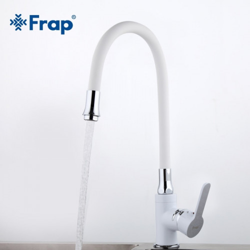 Смеситель для кухни Frap F4041 белый/хром