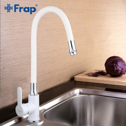 Смеситель для кухни Frap F4041 белый/хром