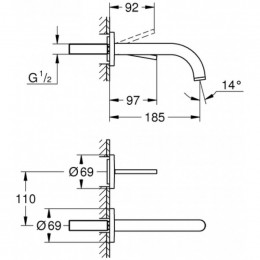 Смеситель для раковины Grohe Atrio New 19287003