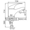 Смеситель для раковины Ledeme L1036 хром