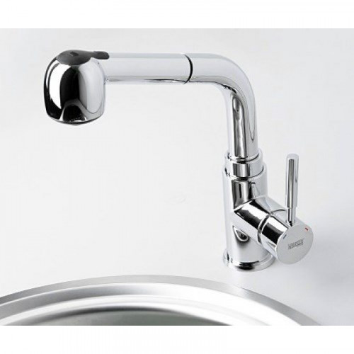 Смеситель WasserKRAFT MAIN 4166 для кухни с выдвижным изливом, хром