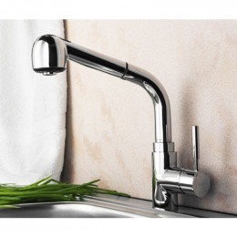 Смеситель WasserKRAFT MAIN 4166 для кухни с выдвижным изливом, хром