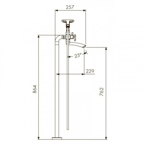 Смеситель для ванны Kaiser Trio 57222 хром