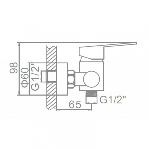 Смеситель для душа Ledeme L72003 сатин