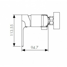 Смеситель для душа Kaiser Linear 59177 с душем хром