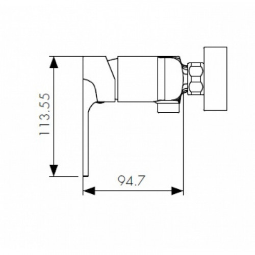 Смеситель для душа Kaiser Linear 59177 с душем хром
