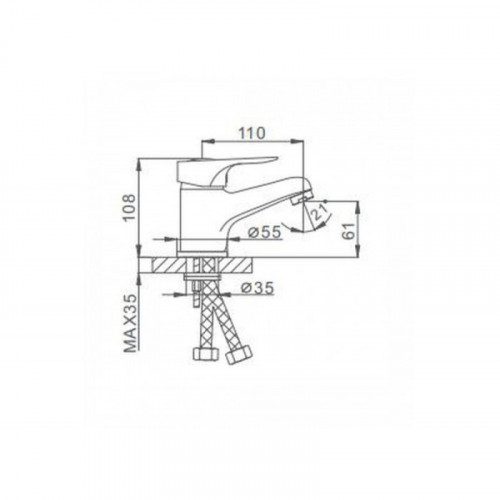Смеситель для раковины Frap F1028-B хром