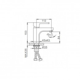 Смеситель для раковины Frap F1064 хром