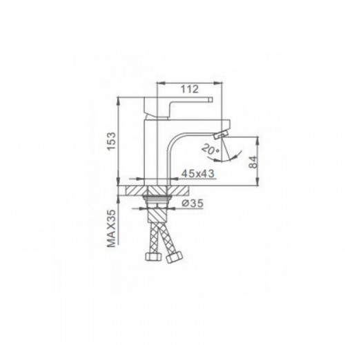 Смеситель для раковины Frap F1064 хром