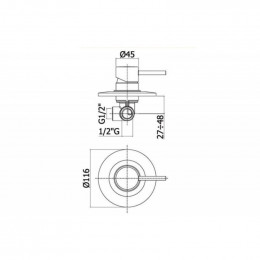 Смеситель для душа встраиваемый Paffoni Light LIG011BO