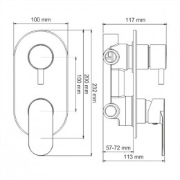 WasserKRAFT Mindel 8571 Смеситель для ванны и душа