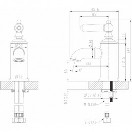 Смеситель для умывальника Bravat Art F175109BM