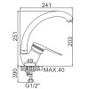 Смеситель для кухни Ledeme L4156 хром