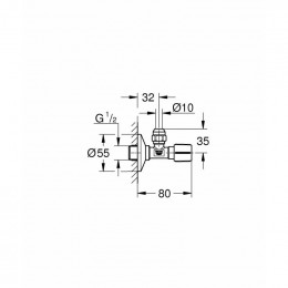 Угловой вентиль Grohe 22037000