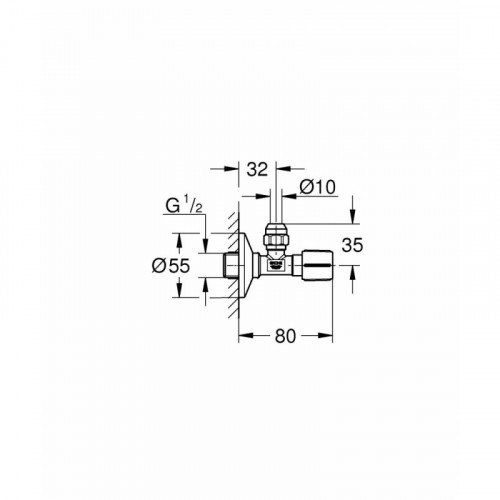 Угловой вентиль Grohe 22037000