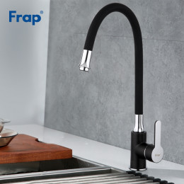 Смеситель для кухни Frap F4042 черный/хром