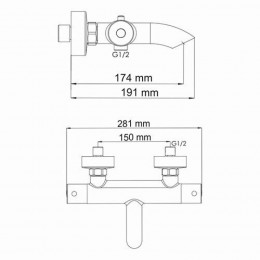 Термостатический смеситель для ванны WasserKRAFT Berkel 4811 Thermo  9061155