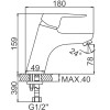 Смеситель для раковины Ledeme L1040 хром