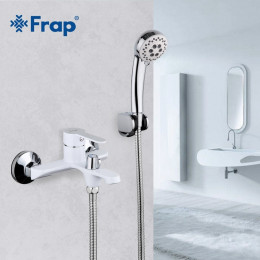 Смеситель для ванны Frap F3241 белый/хром