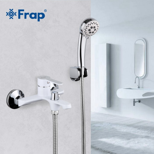 Смеситель для ванны Frap F3241 белый/хром