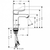 Смеситель для раковины Hansgrohe Metris 31084000 110mm
