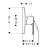Смеситель для душа Hansgrohe Metropol S HG 14 665 880 хром