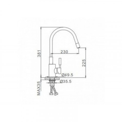 Корпус для смесителя кухонного Frap F4053 хром