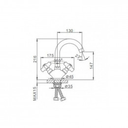 Смеситель для раковины Frap F1324 хром