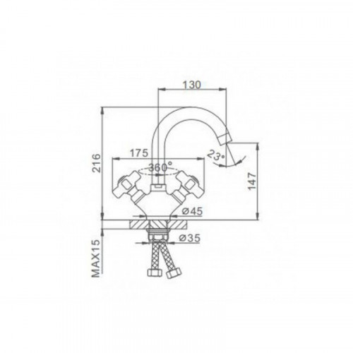 Смеситель для раковины Frap F1324 хром