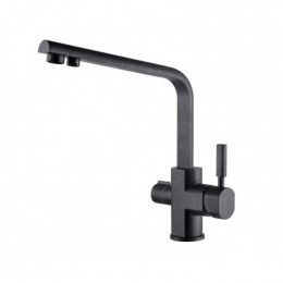 Смеситель для кухни Kaiser Decor 40144-2 под фильтр черный мрамор