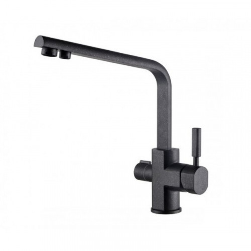 Смеситель для кухни Kaiser Decor 40144-2 под фильтр черный мрамор