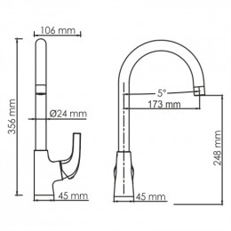 WasserKRAFT Sauer 7107 Смеситель для кухни