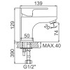 Смеситель для раковины Ledeme L1003 хром