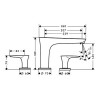 Смеситель для ванны Hansgrohe PuraVida HG 15 448 400 белый хром