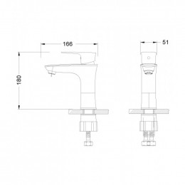 Смеситель Lemark Nero LM0206C для раковины