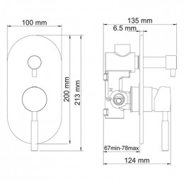 Смеситель для ванны и душа WasserKRAFT Wern 4241