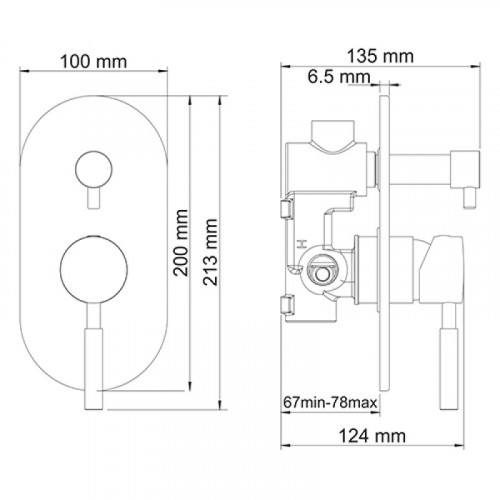 Смеситель для ванны и душа WasserKRAFT Wern 4241