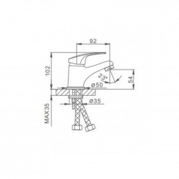 Смеситель для раковины Frap F1039-B хром