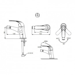 Смеситель для биде Bravat Fit F3135188CP-RUS
