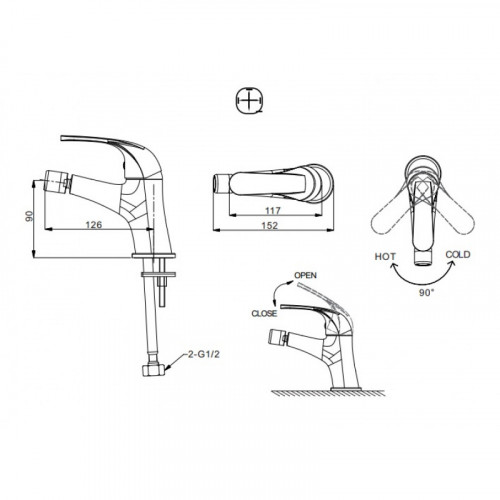 Смеситель для биде Bravat Fit F3135188CP-RUS