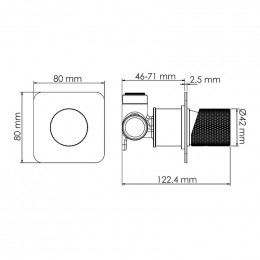 Смеситель для душа WasserKRAFT Ems 7651 золото