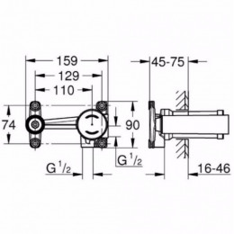 Встраиваемая часть смесителя для раковины Grohe 23571000