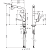 Смеситель для кухни Hansgrohe Metris 14821000 на 1/2 с выдвижным изливом