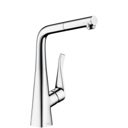 Смеситель для кухни Hansgrohe Metris 14821000 на 1/2 с выдвижным изливом