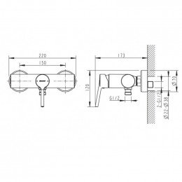 Смеситель для душа Bravat Palace F9172217BM-01-RUS