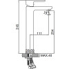 Смеситель для раковины Ledeme L1055-22 хром