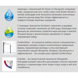 Смеситель Hansgrohe Talis E 71711000 для раковины, с донным клапаном Push-Open