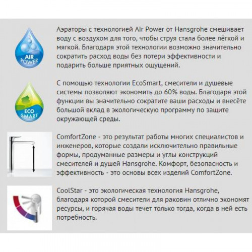 Смеситель Hansgrohe Talis E 71711000 для раковины, с донным клапаном Push-Open